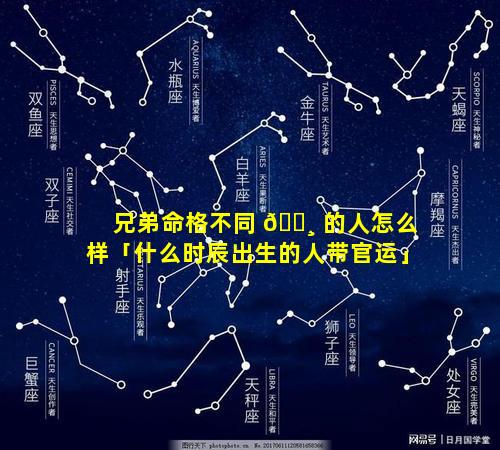 兄弟命格不同 🌸 的人怎么样「什么时辰出生的人带官运」